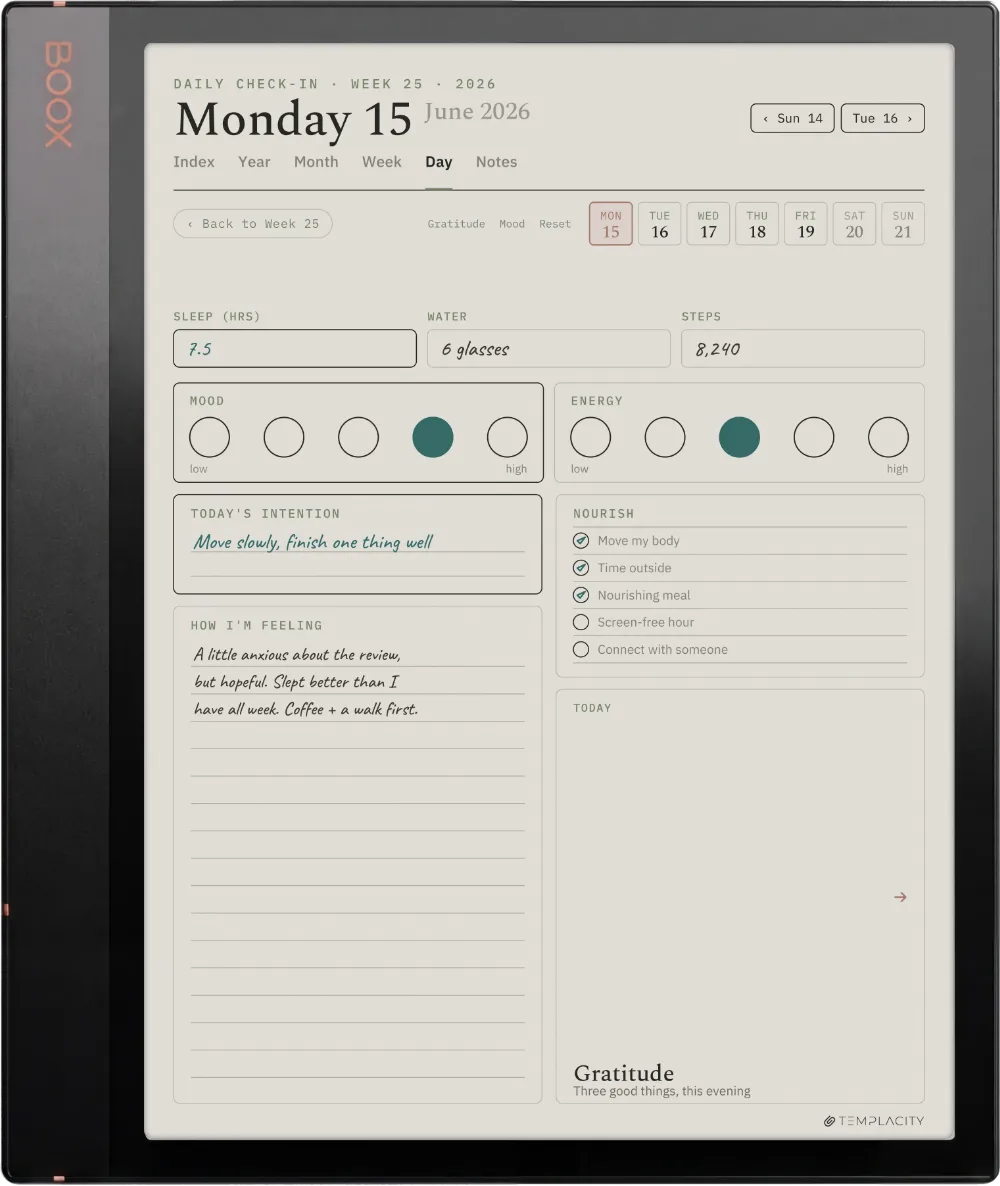 The Planner on the Boox Note Air3 C