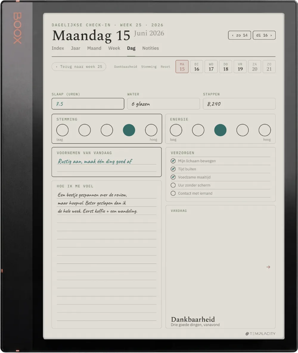 The Planner op de Boox Note Air3 C