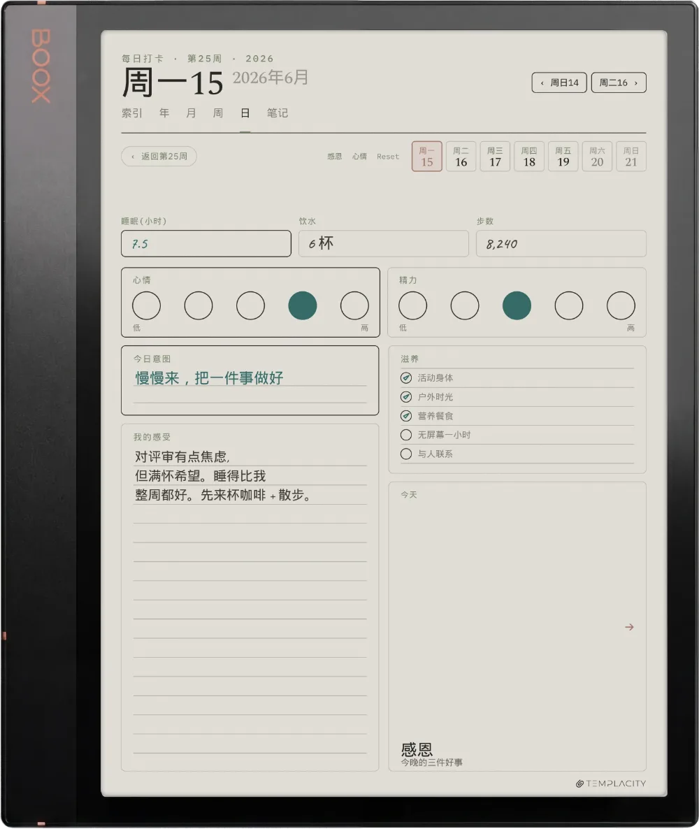 Boox Note Air3 C 上的规划本