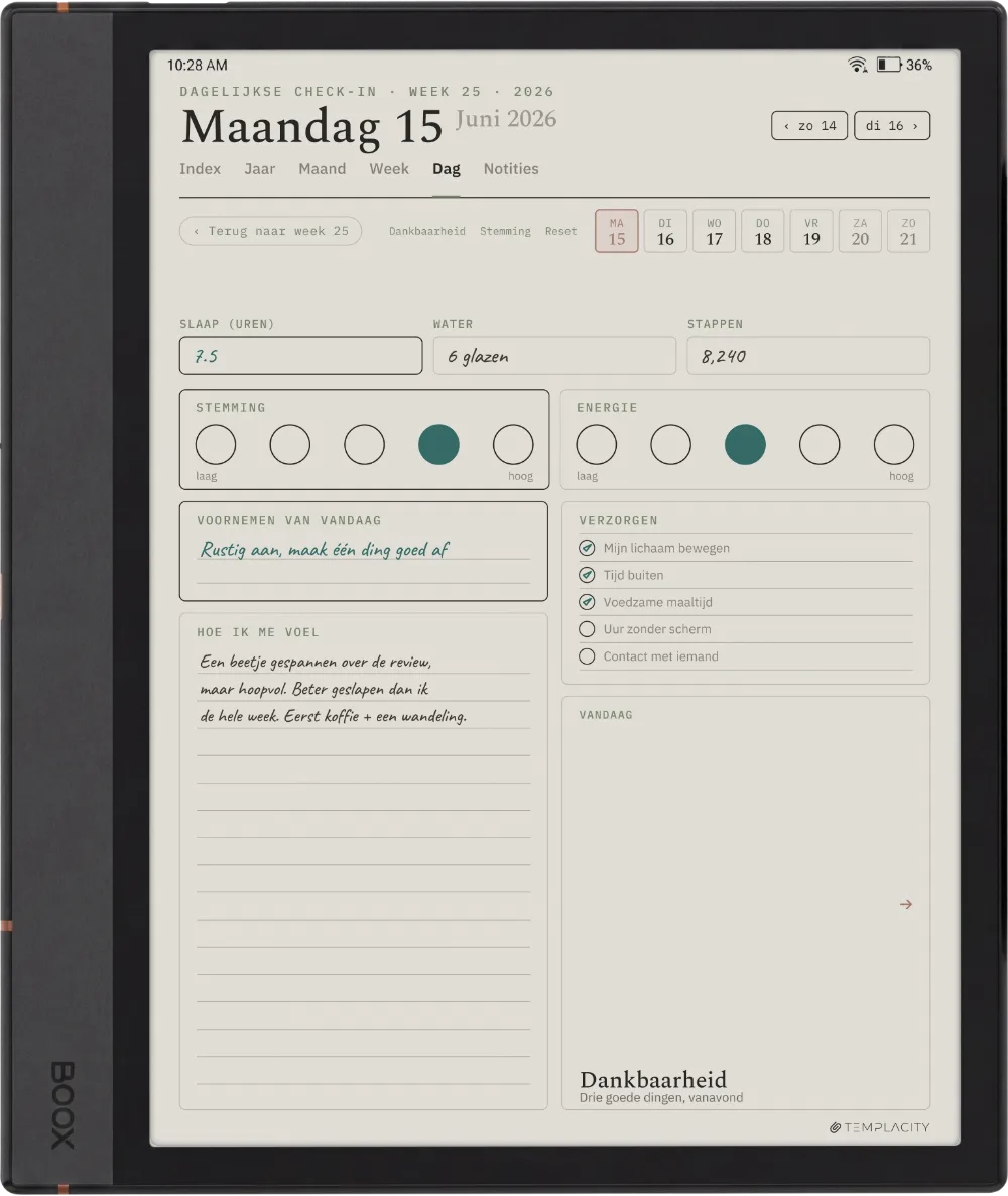 The Planner op de Boox Note Air4 C
