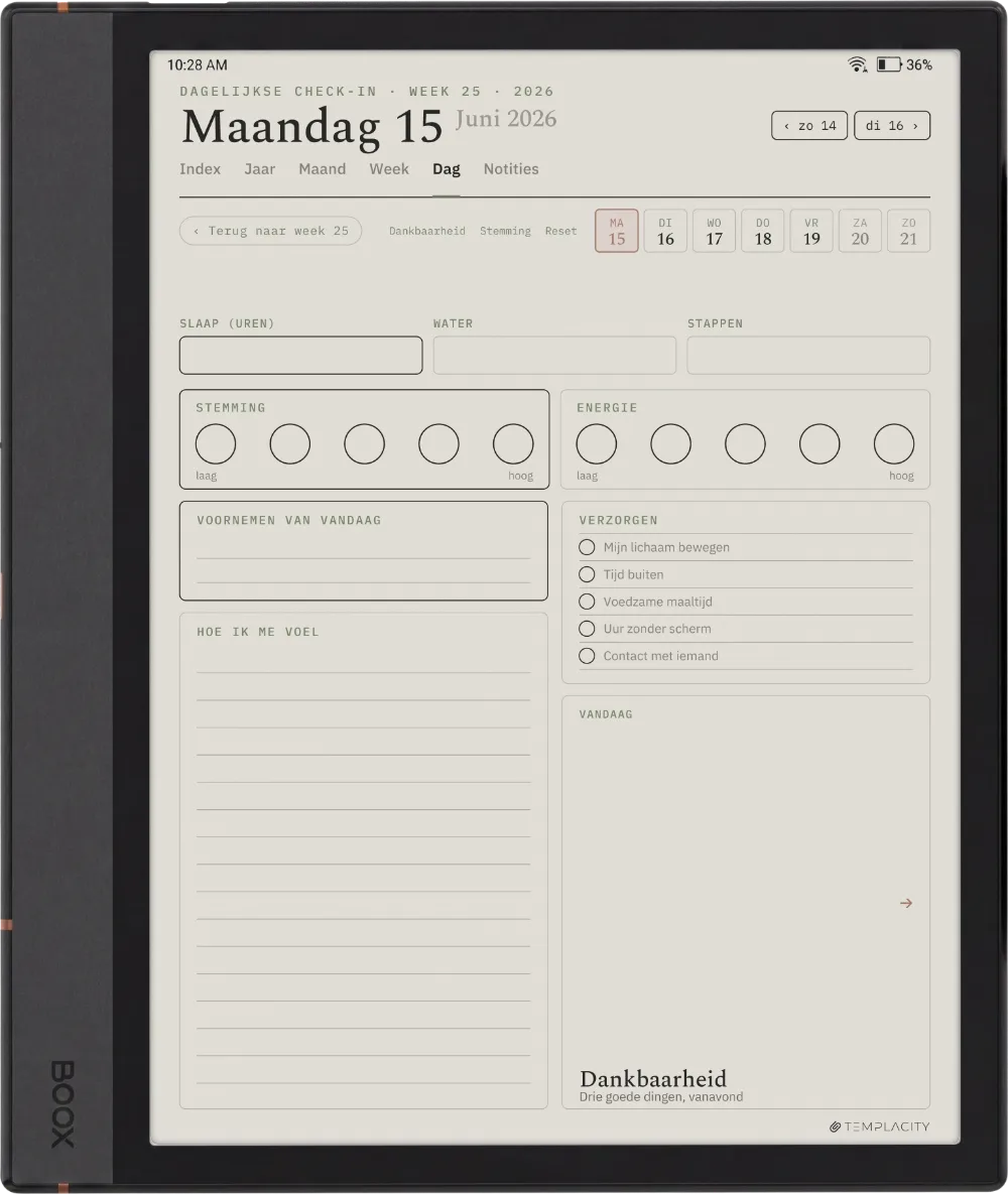 The Planner De dagelijkse check-in