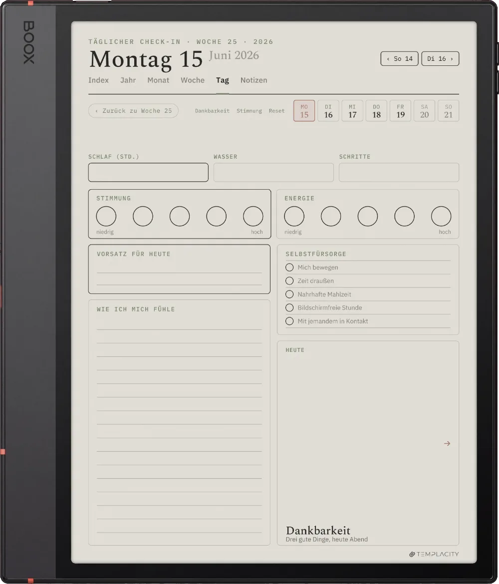 Der Planer: Der tägliche Check-in