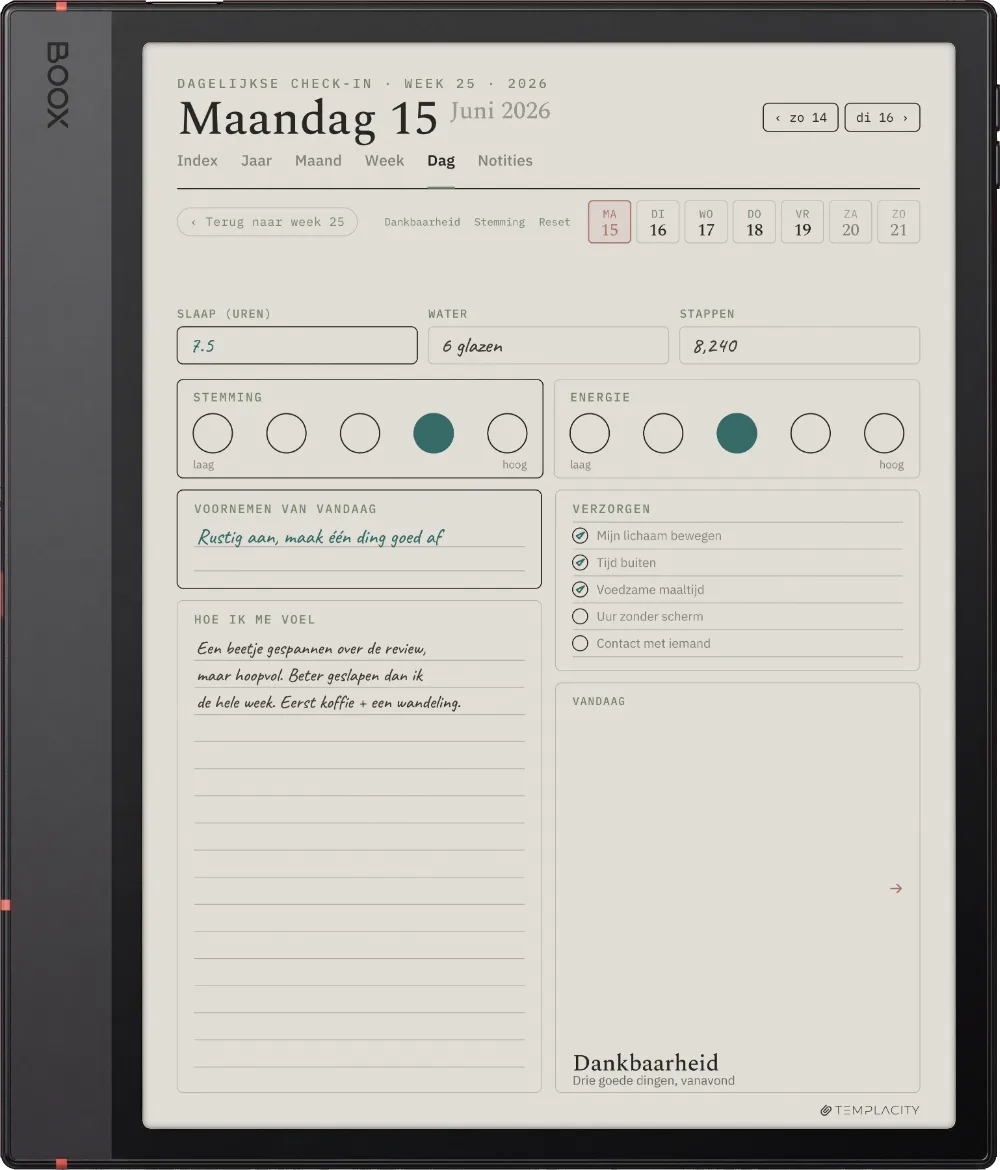 The Planner op de Boox Note Air5 C