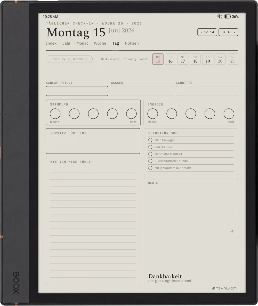 Der Planer: Der tägliche Check-in