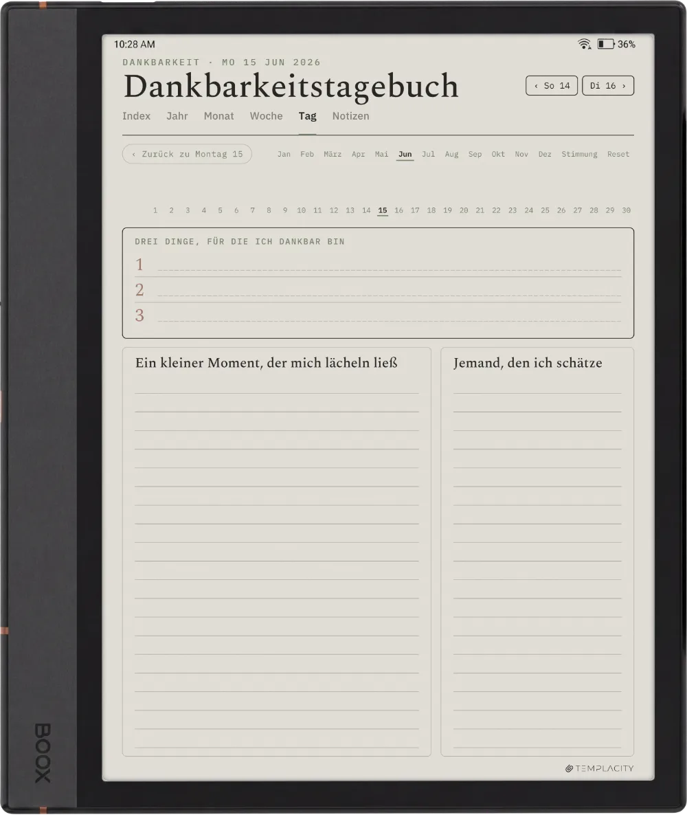 The Planner · Wellness Boox Note Max Seite 4