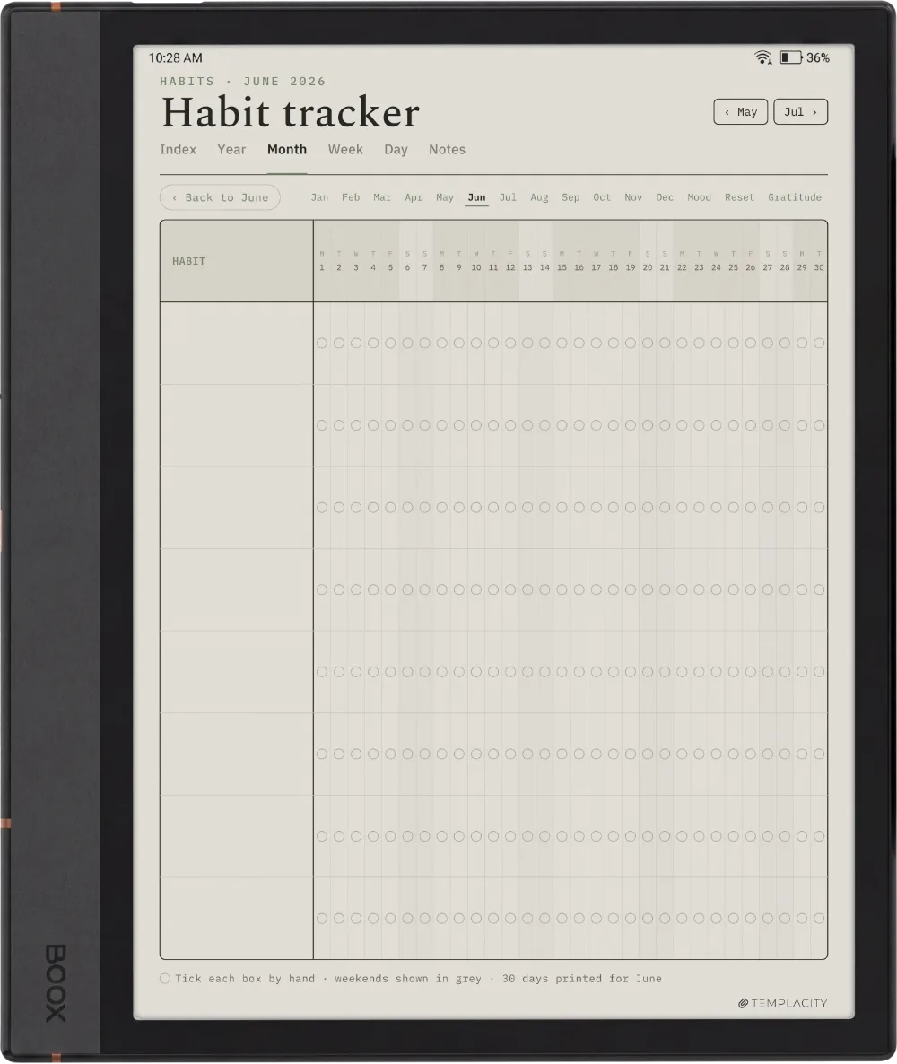 The Planner · Wellness Boox Note Max page 5