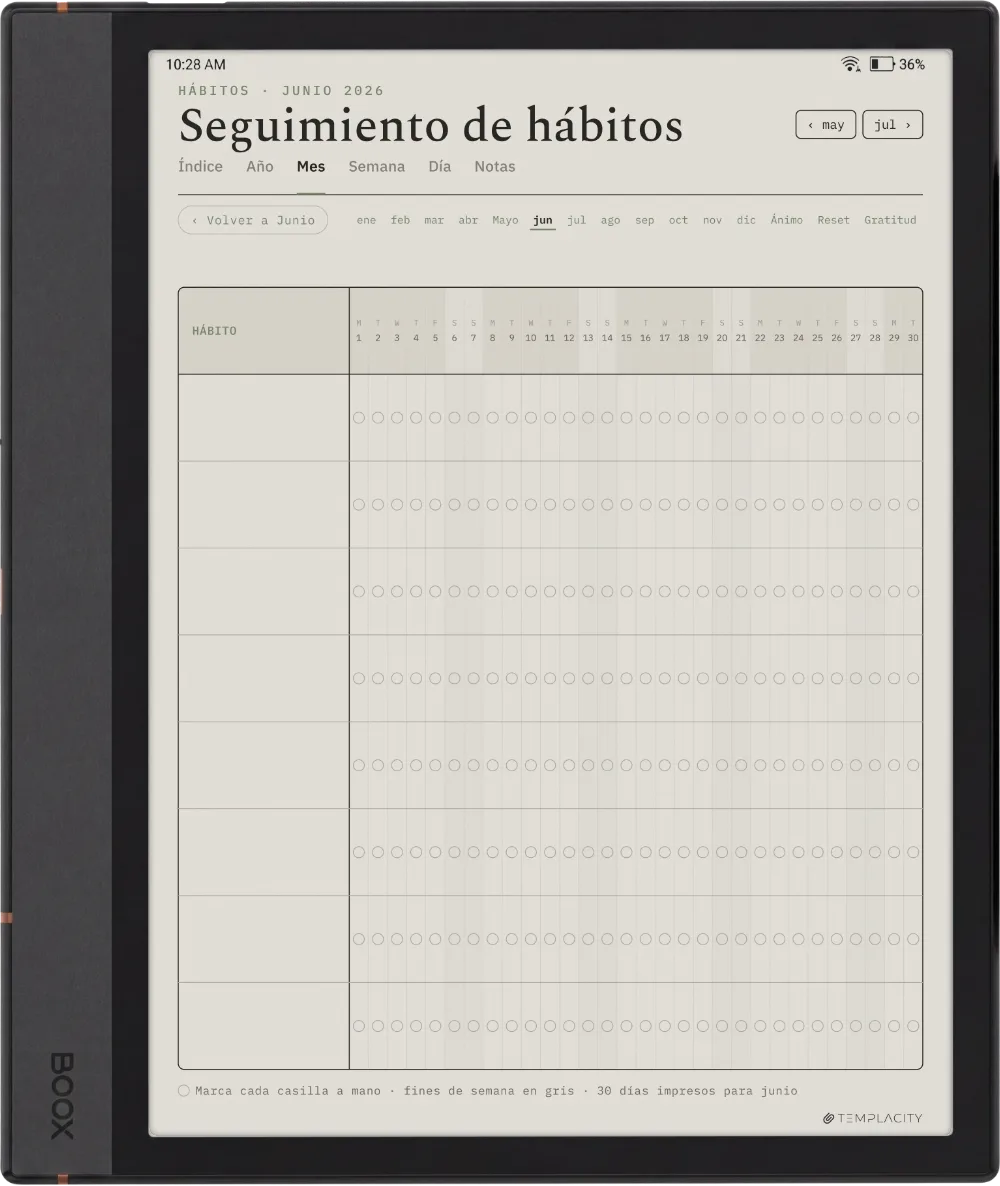 The Planner · Bienestar Boox Note Max página 5
