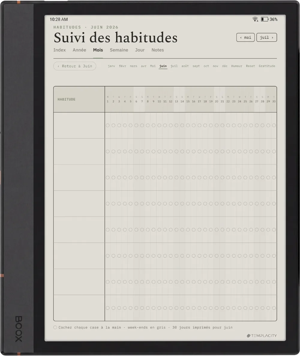 The Planner · Bien-être Boox Note Max page 5