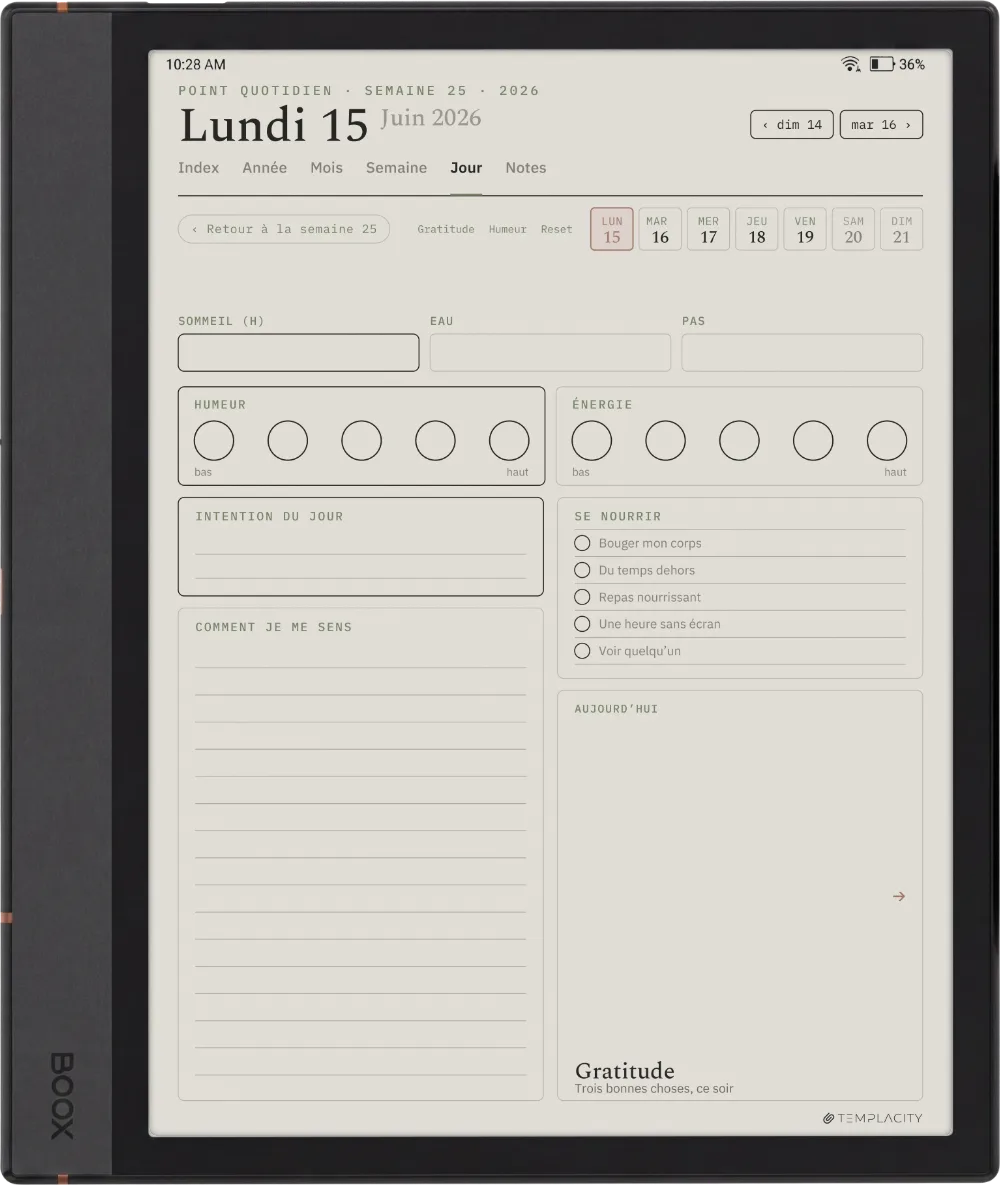 Le Planner Le point quotidien