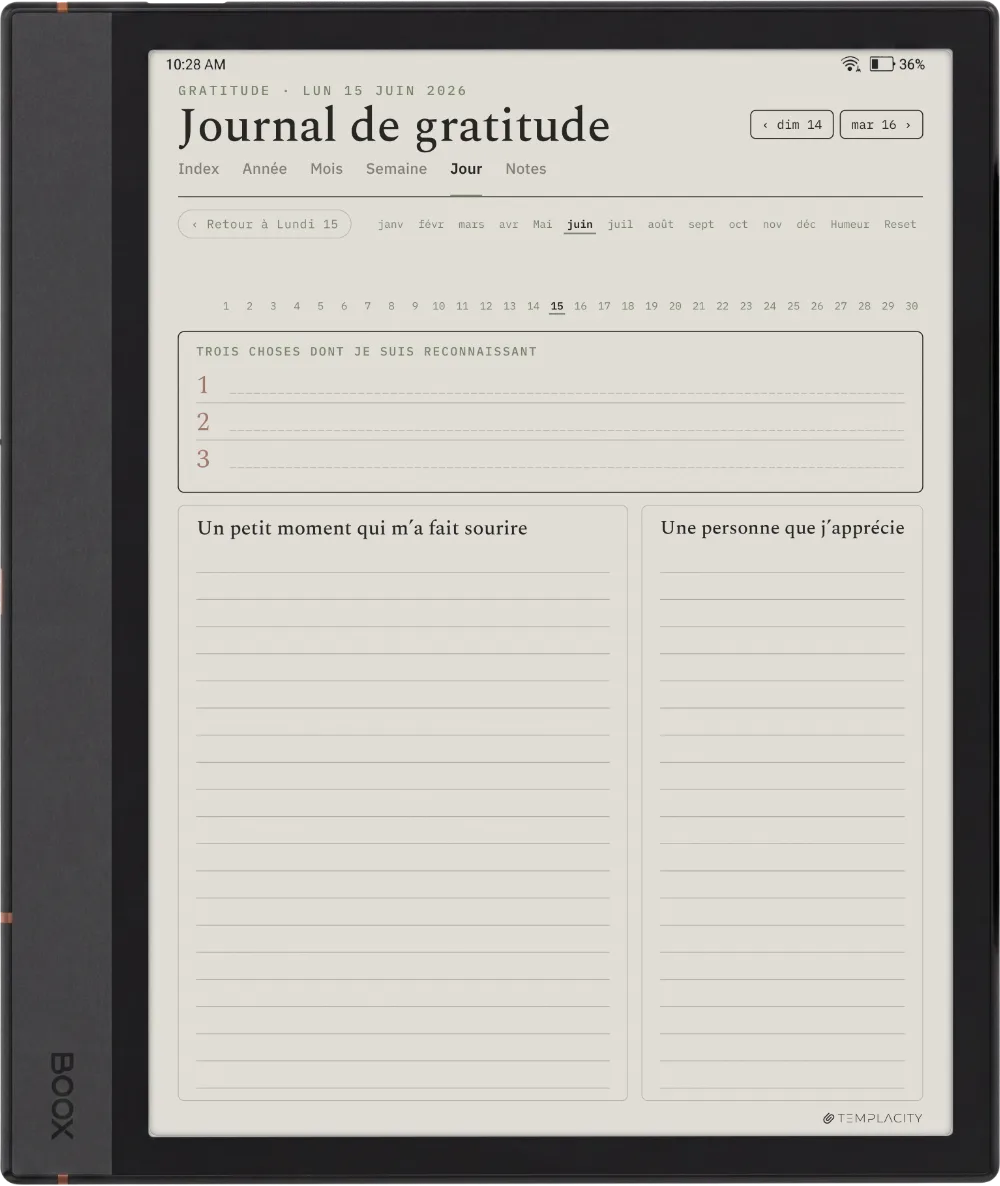 The Planner · Bien-être Boox Note Max page 4