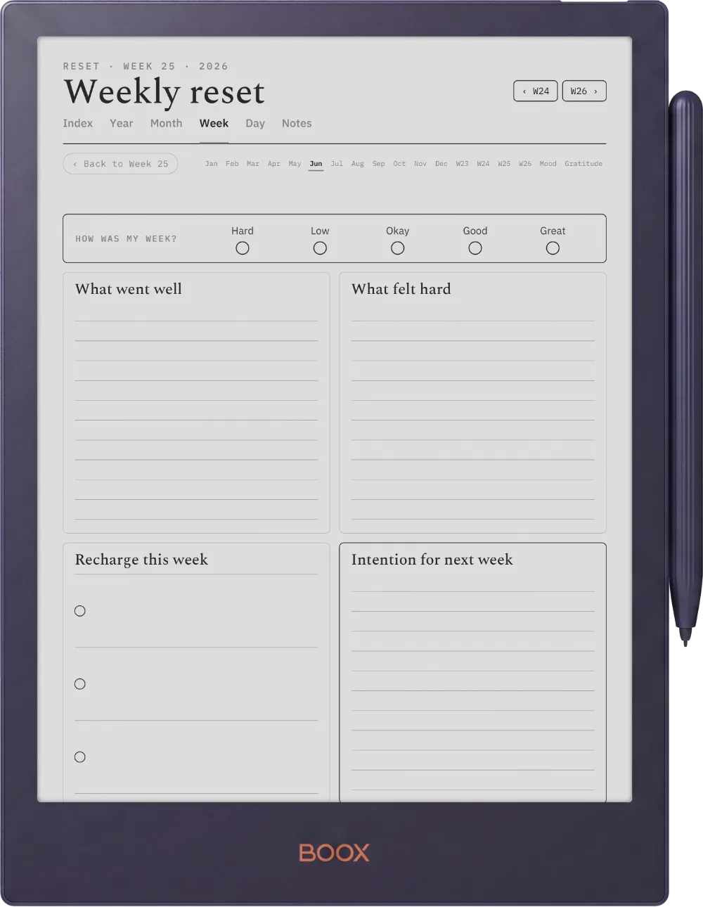 The Planner · Wellness Boox Note5 page 3