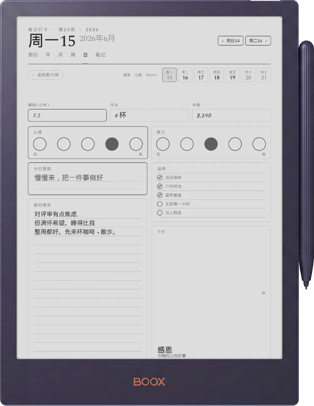 Boox Note5 上的规划本