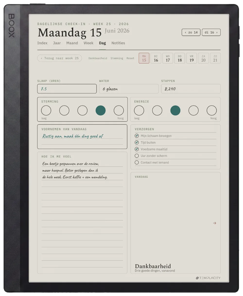 The Planner op de Boox Tab Ultra C Pro
