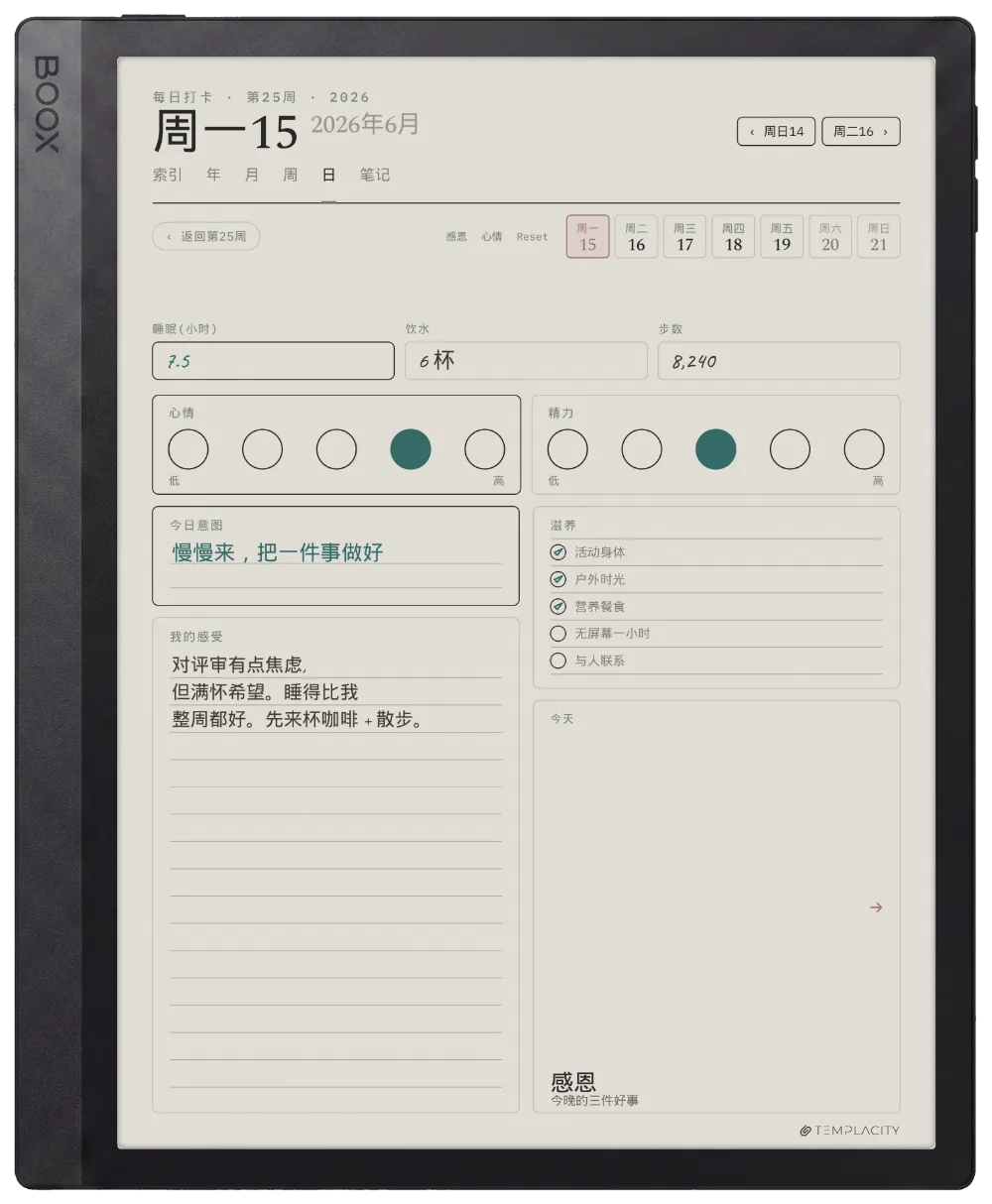 Boox Tab Ultra C Pro 上的规划本