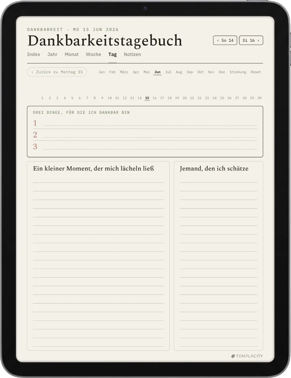 The Planner · Wellness iPad Seite 4