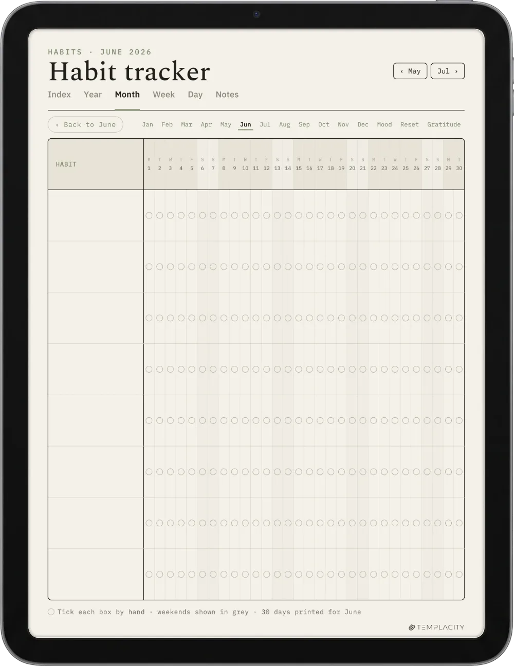 The Planner · Wellness iPad page 5