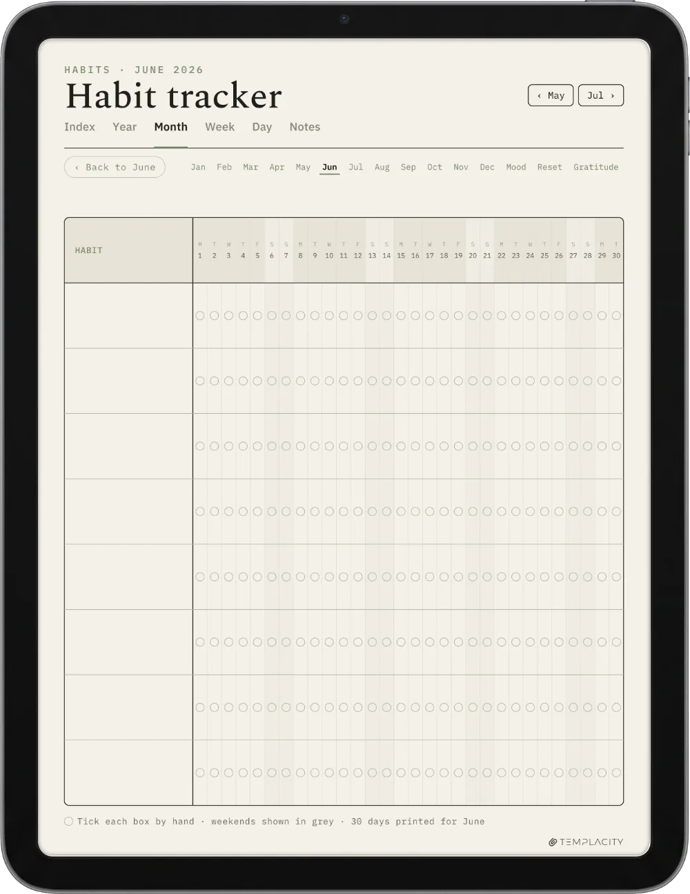 The Planner · Wellness iPad page 5