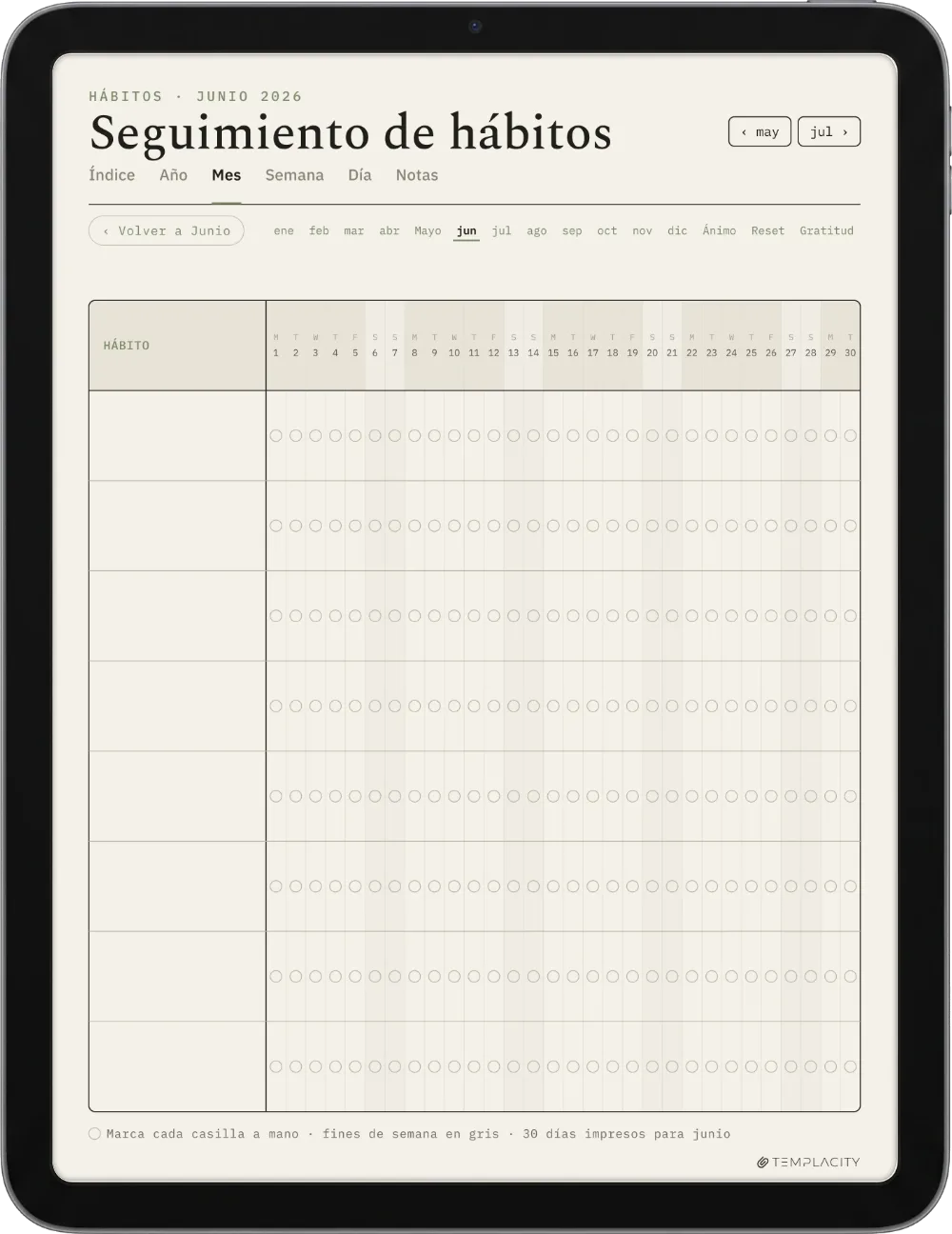 The Planner · Bienestar iPad página 5