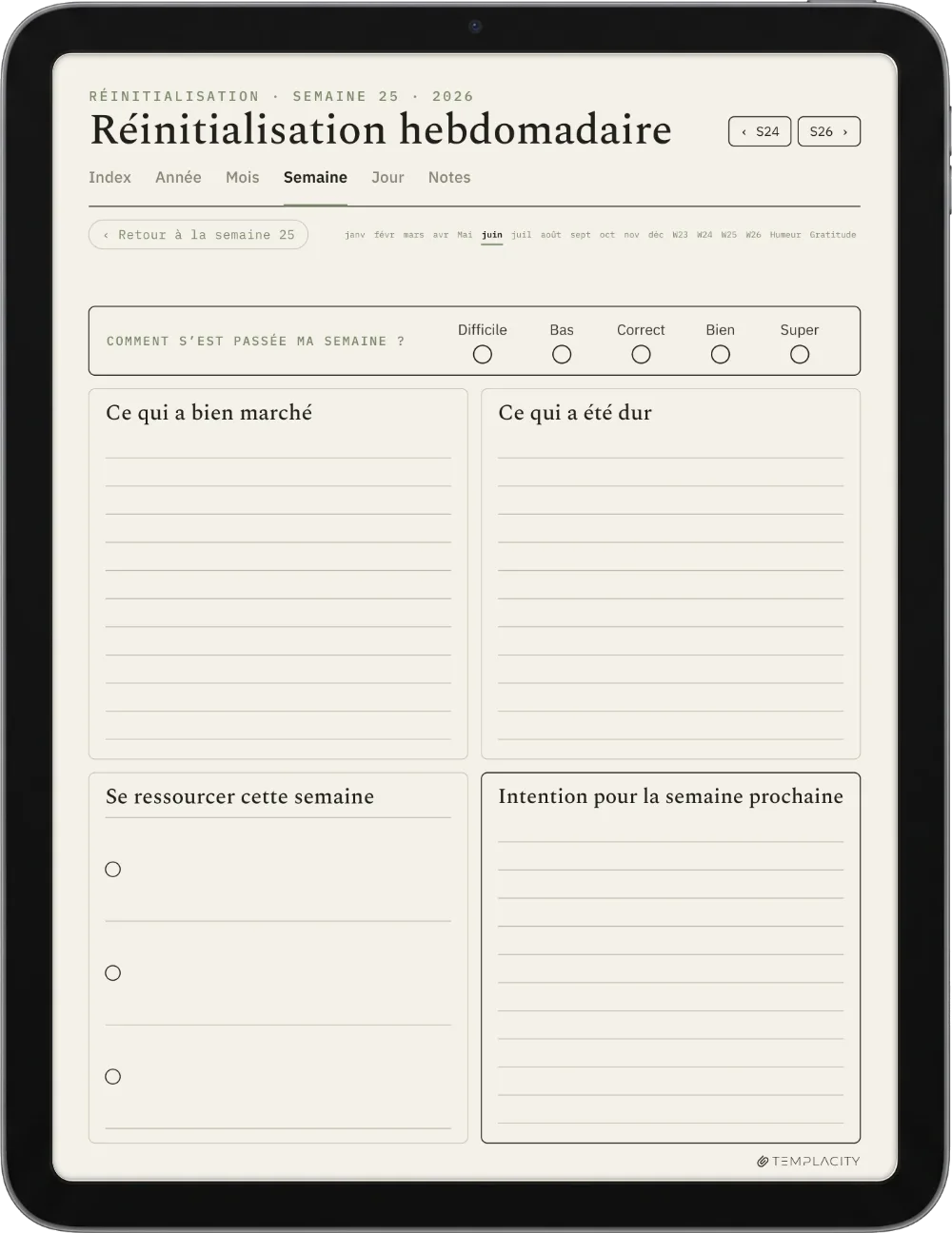 The Planner · Bien-être iPad page 3