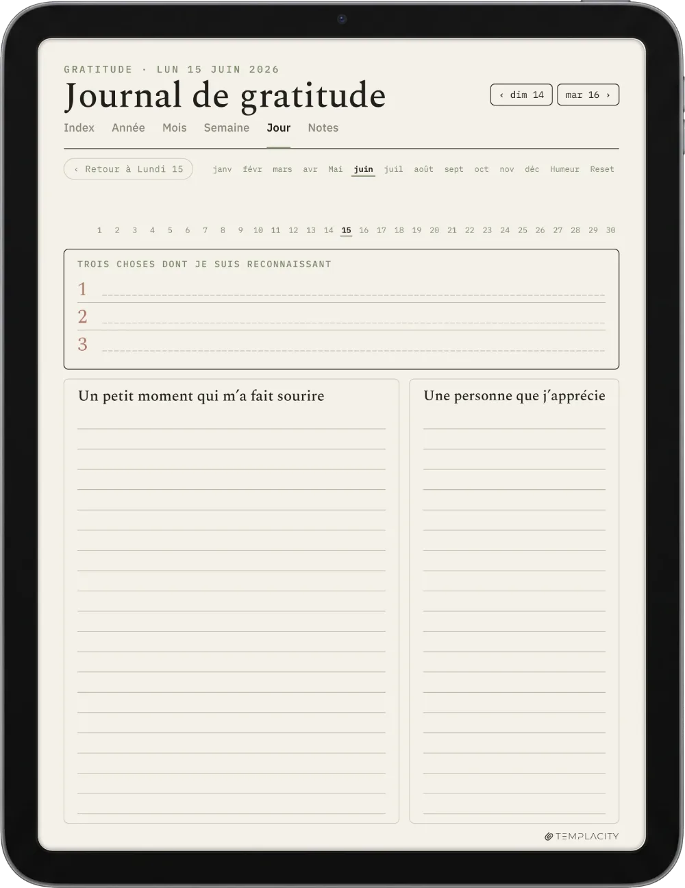 The Planner · Bien-être iPad page 4