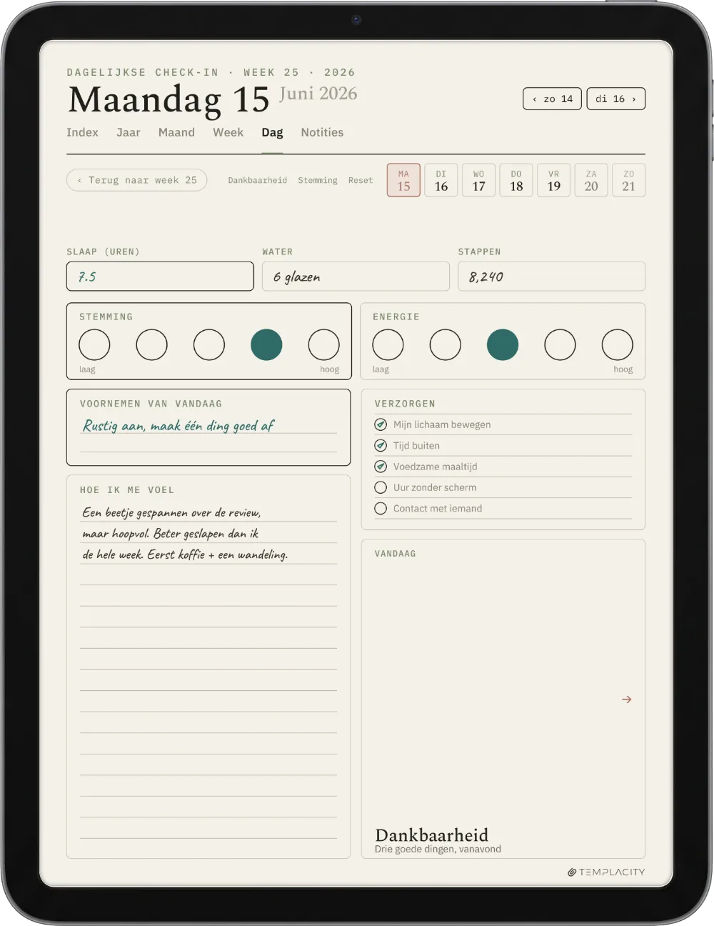 The Planner op de iPad