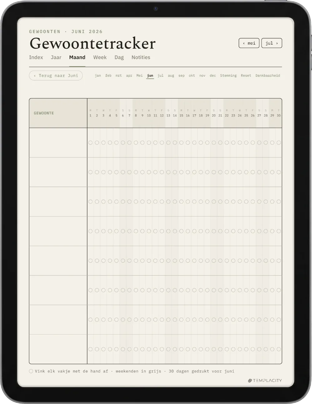 The Planner · Wellness iPad pagina 5