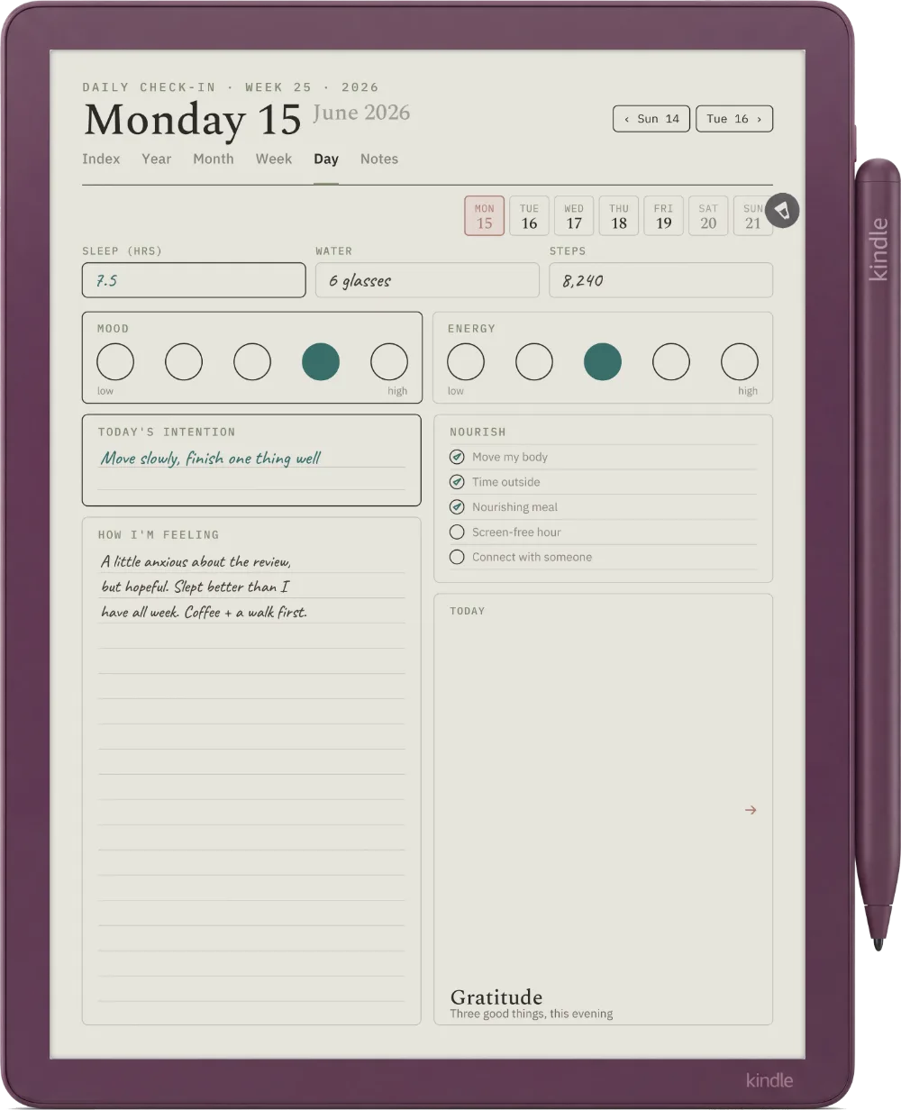 The Planner on the Kindle Scribe Colorsoft