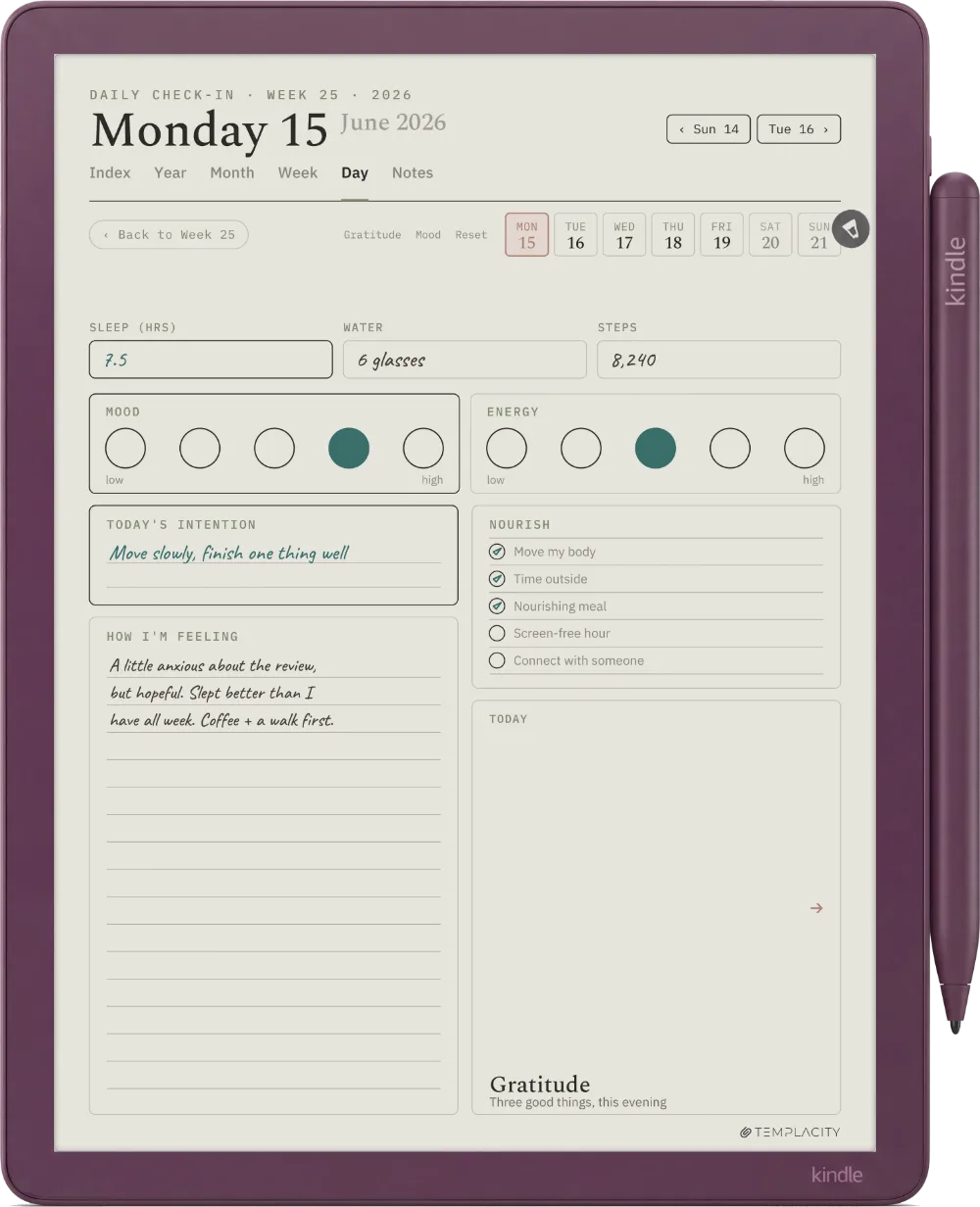 The Planner on the Kindle Scribe Colorsoft