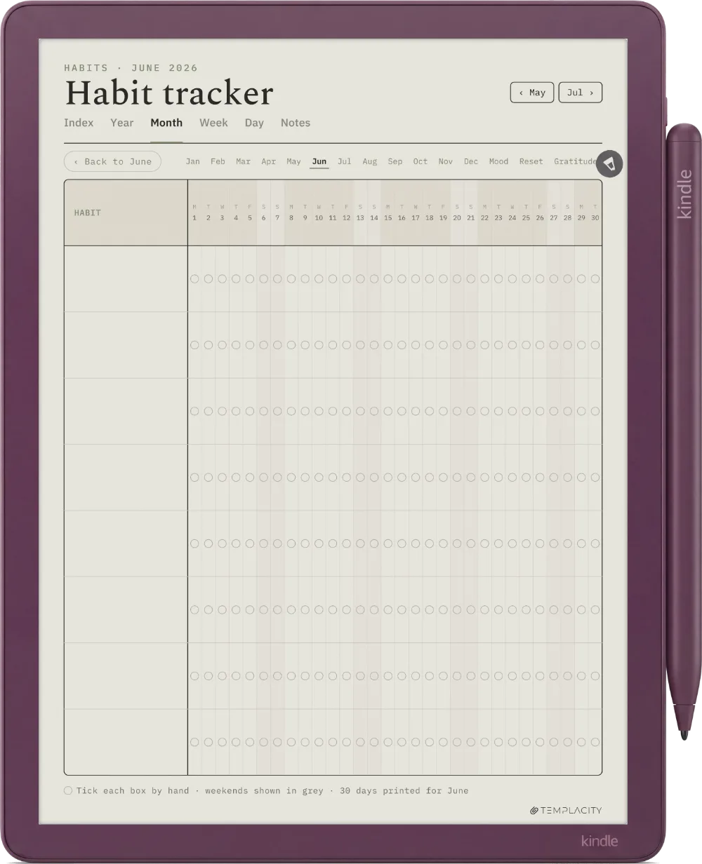The Planner · Wellness Kindle Scribe Colorsoft page 5