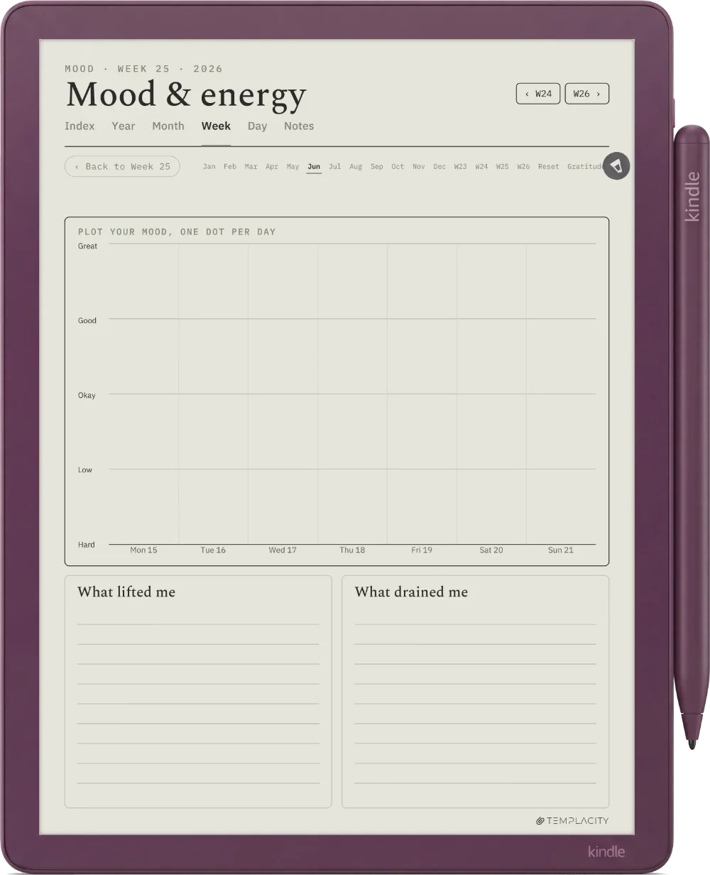 The Planner · Wellness Kindle Scribe Colorsoft page 2