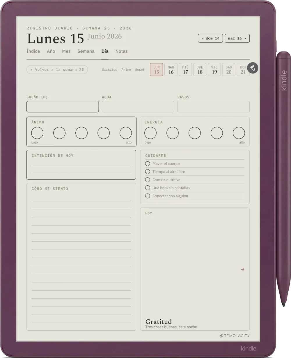The Planner · Bienestar Kindle Scribe Colorsoft página 1