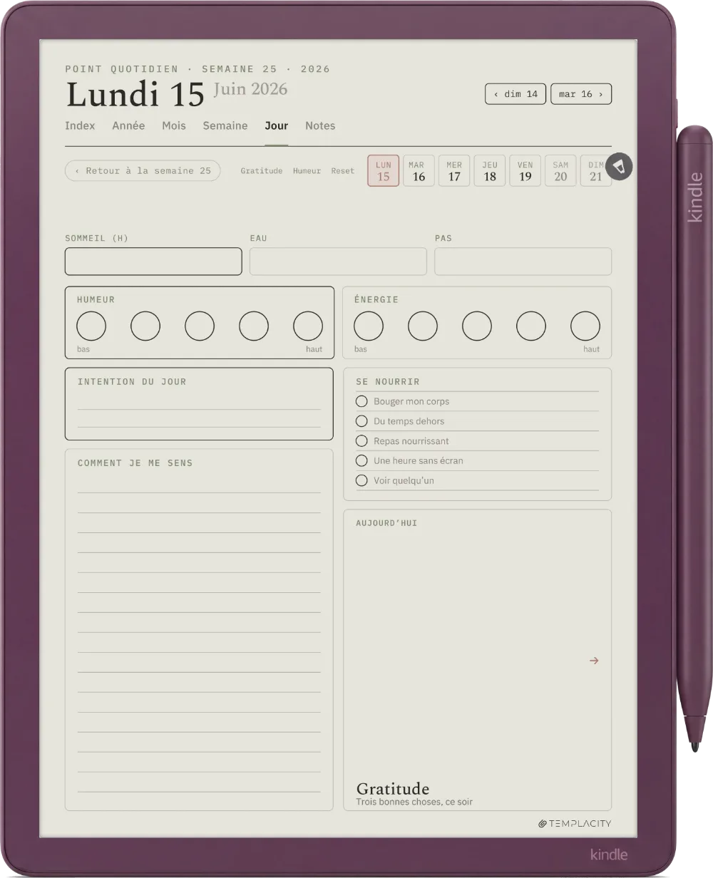 The Planner · Bien-être Kindle Scribe Colorsoft page 1