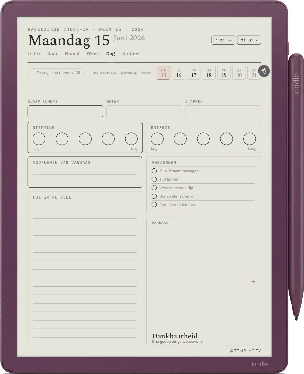 The Planner · Wellness Kindle Scribe Colorsoft pagina 1