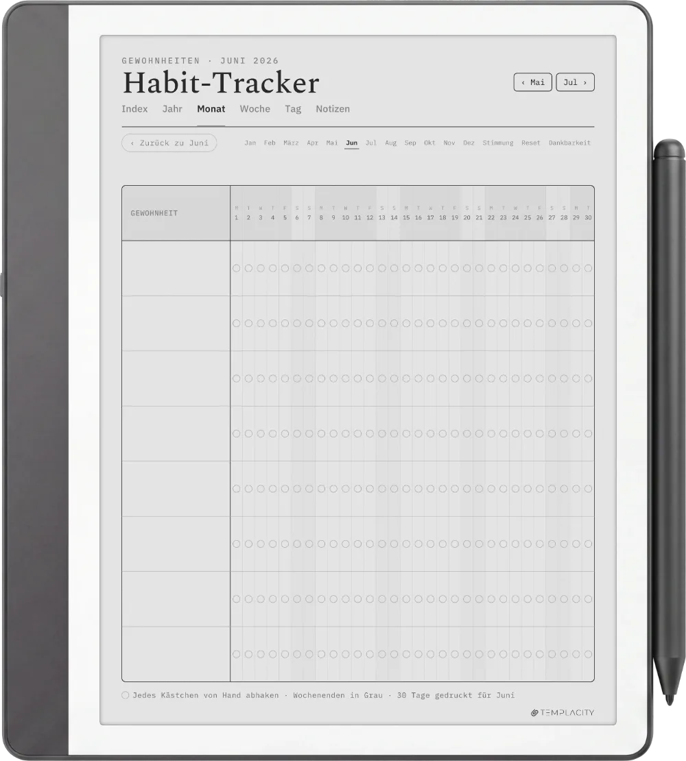 The Planner · Wellness Kindle Scribe Seite 5
