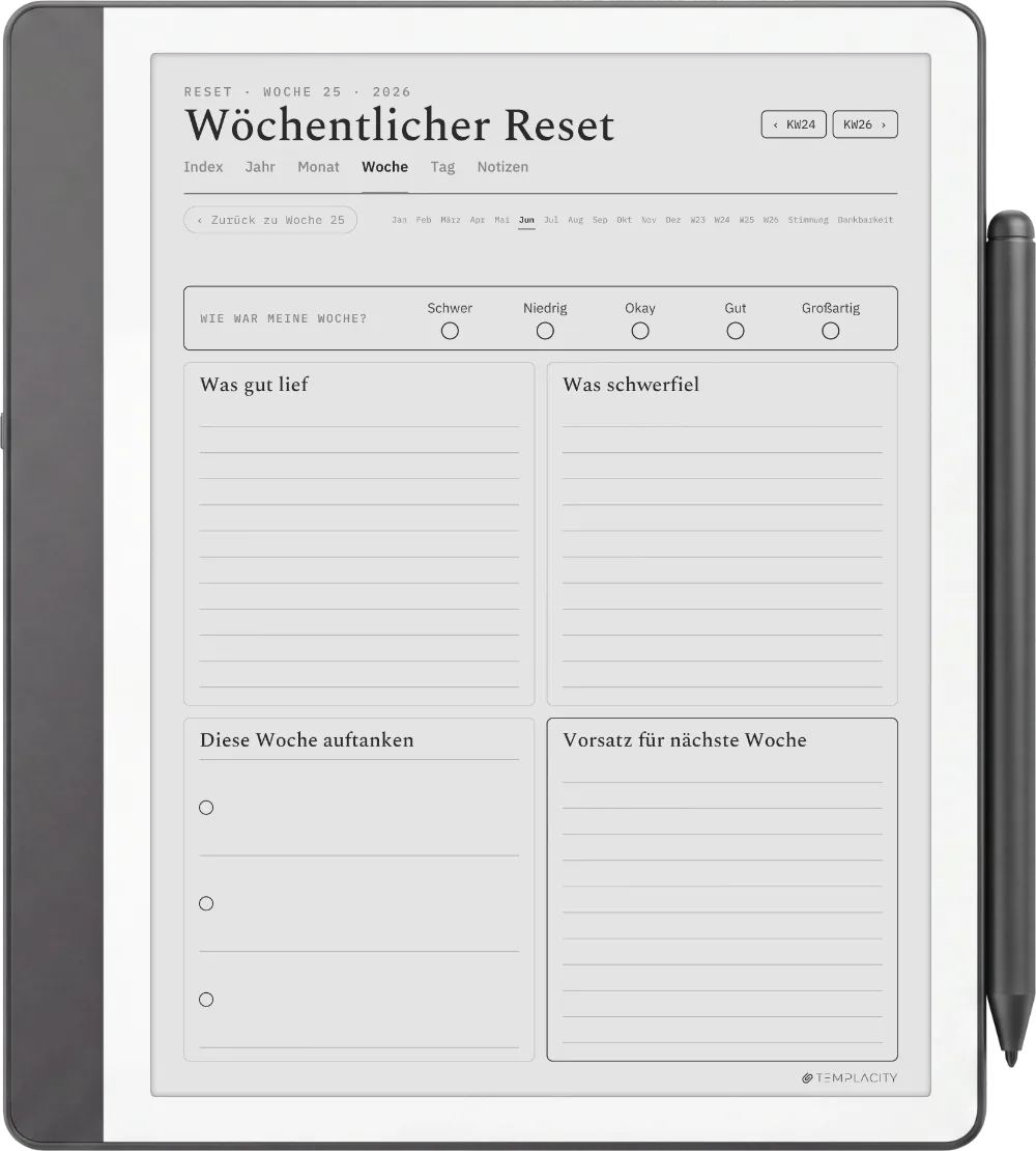 The Planner · Wellness Kindle Scribe Seite 3