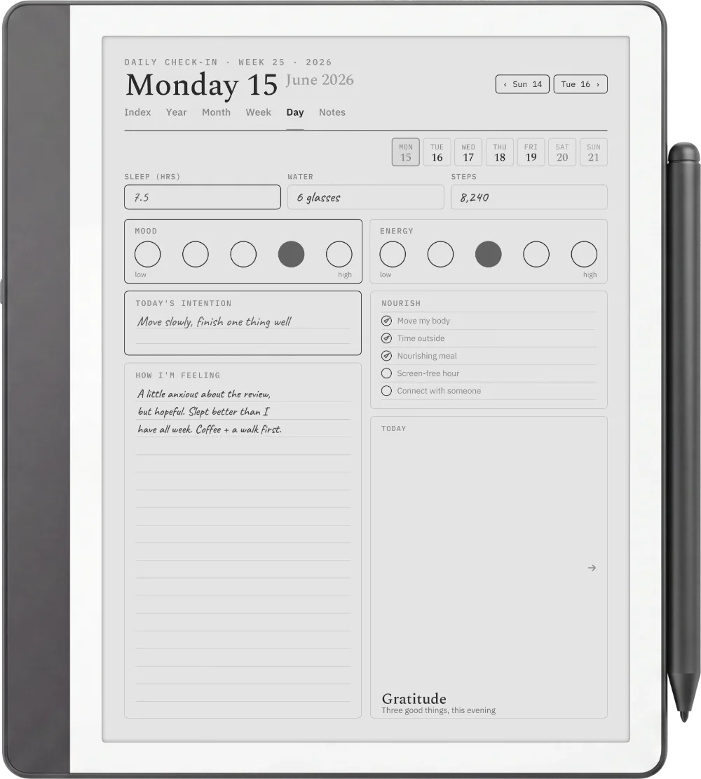 The Planner on the Kindle Scribe