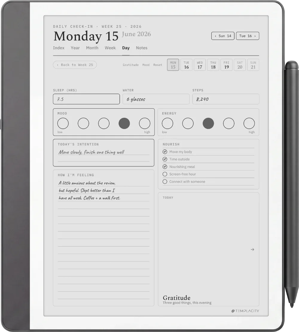 The Planner on the Kindle Scribe