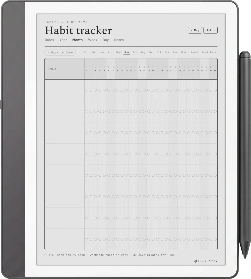 The Planner · Wellness Kindle Scribe page 5