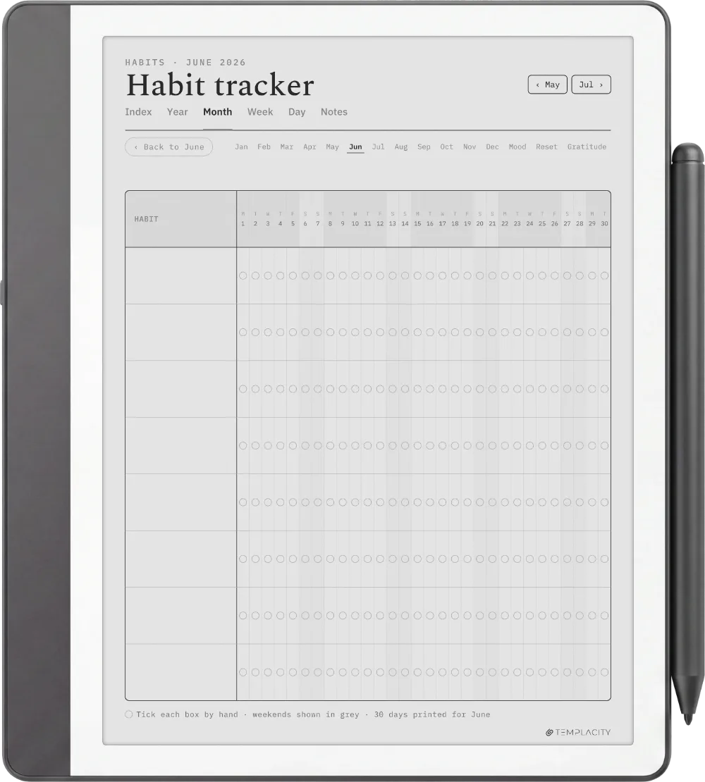 The Planner · Wellness Kindle Scribe page 5
