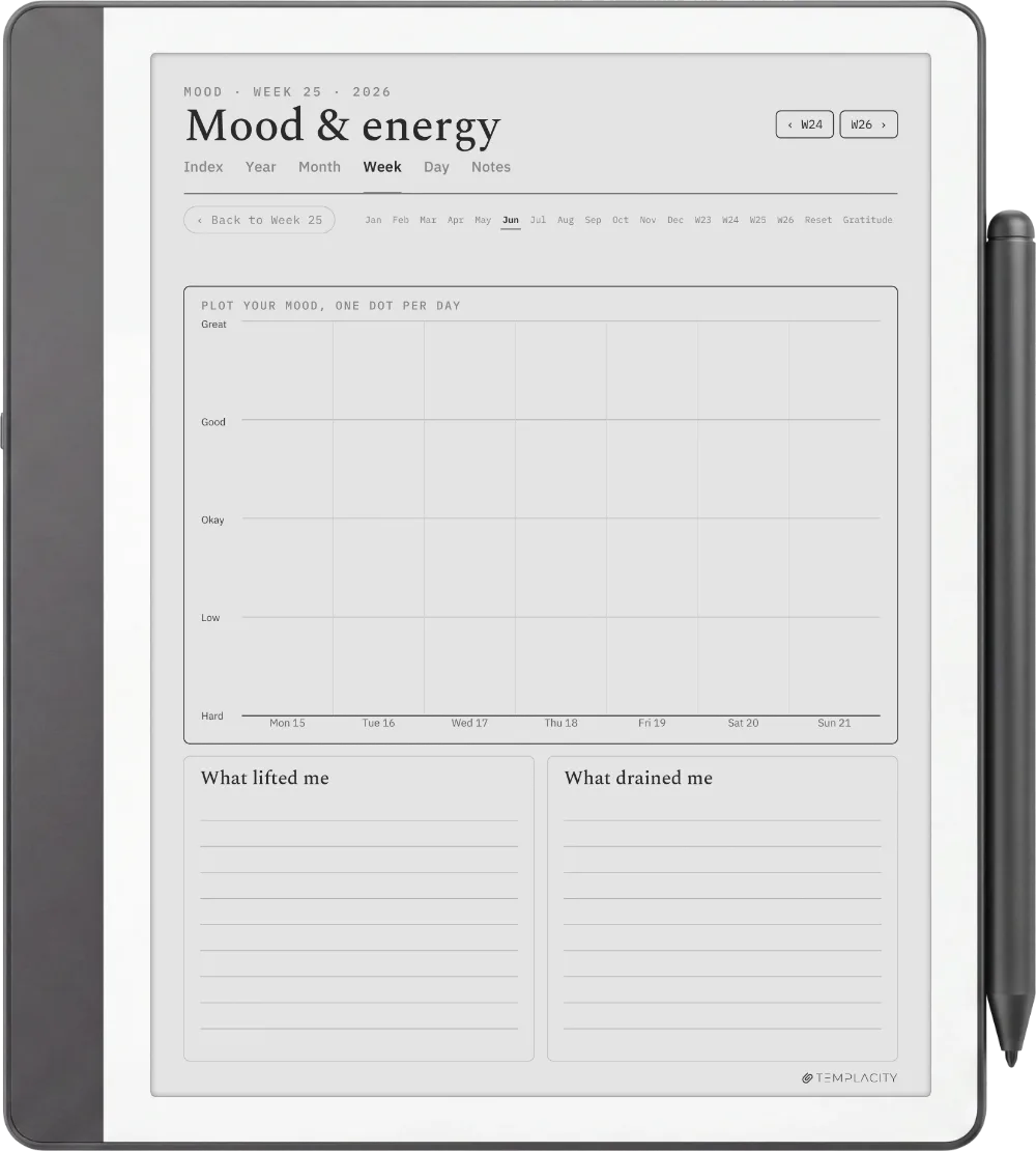 The Planner · Wellness Kindle Scribe page 2