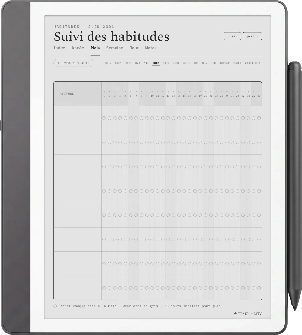 The Planner · Bien-être Kindle Scribe page 5