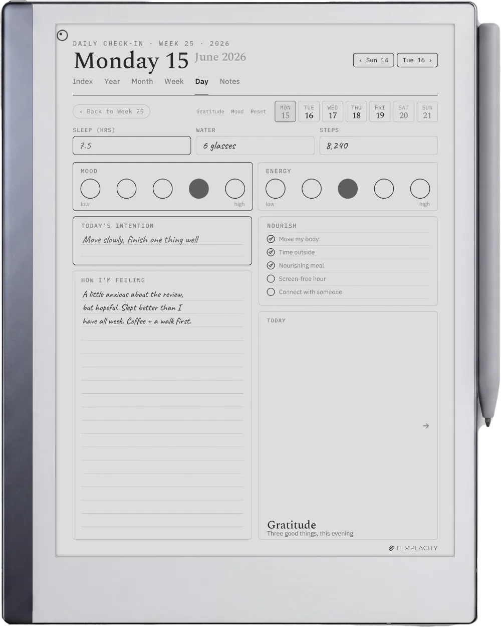 The Planner on the reMarkable 2