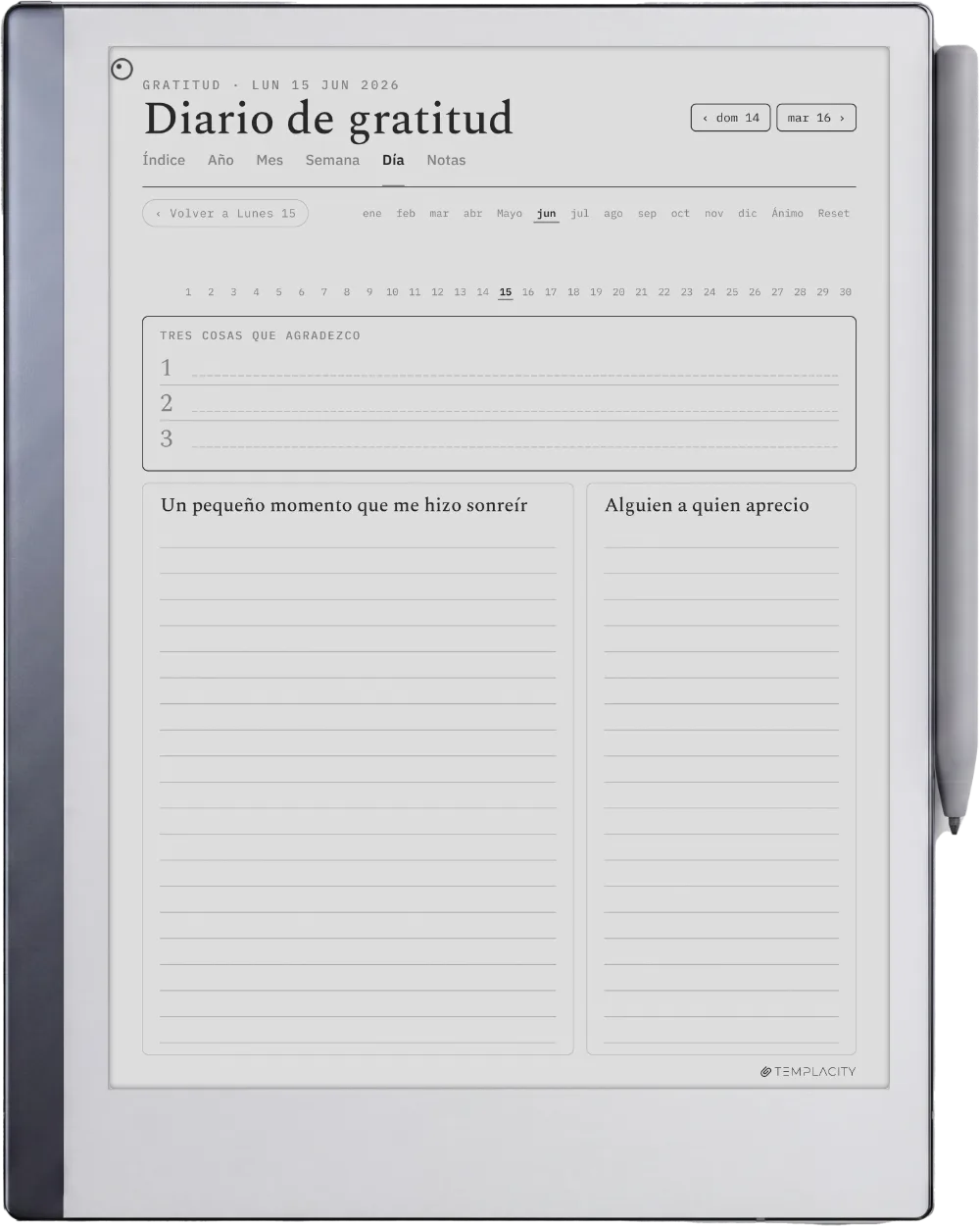 The Planner · Bienestar reMarkable 2 página 4