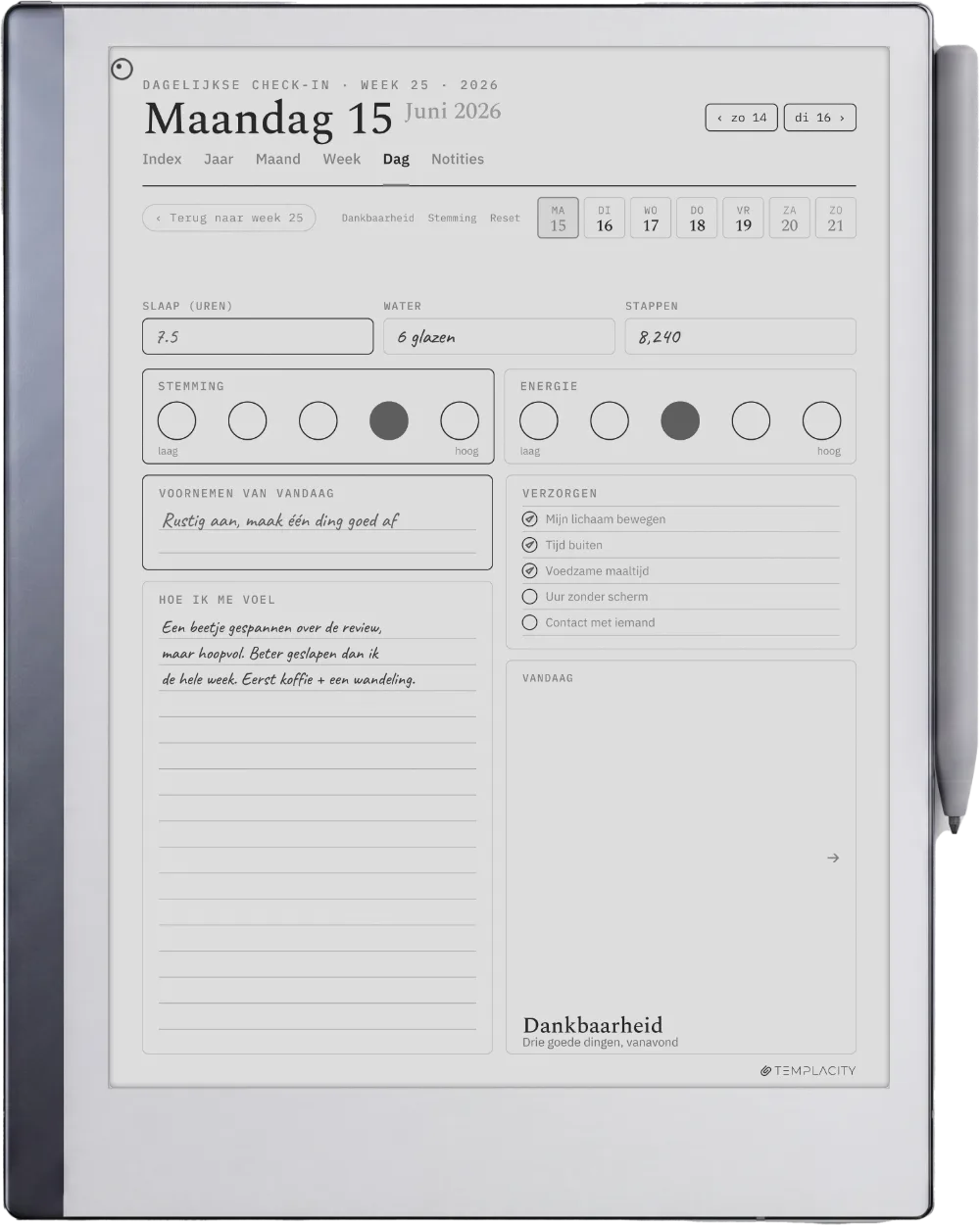 The Planner op de reMarkable 2