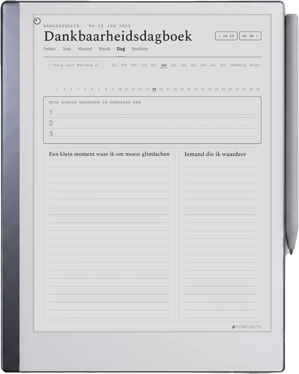 The Planner · Wellness reMarkable 2 pagina 4