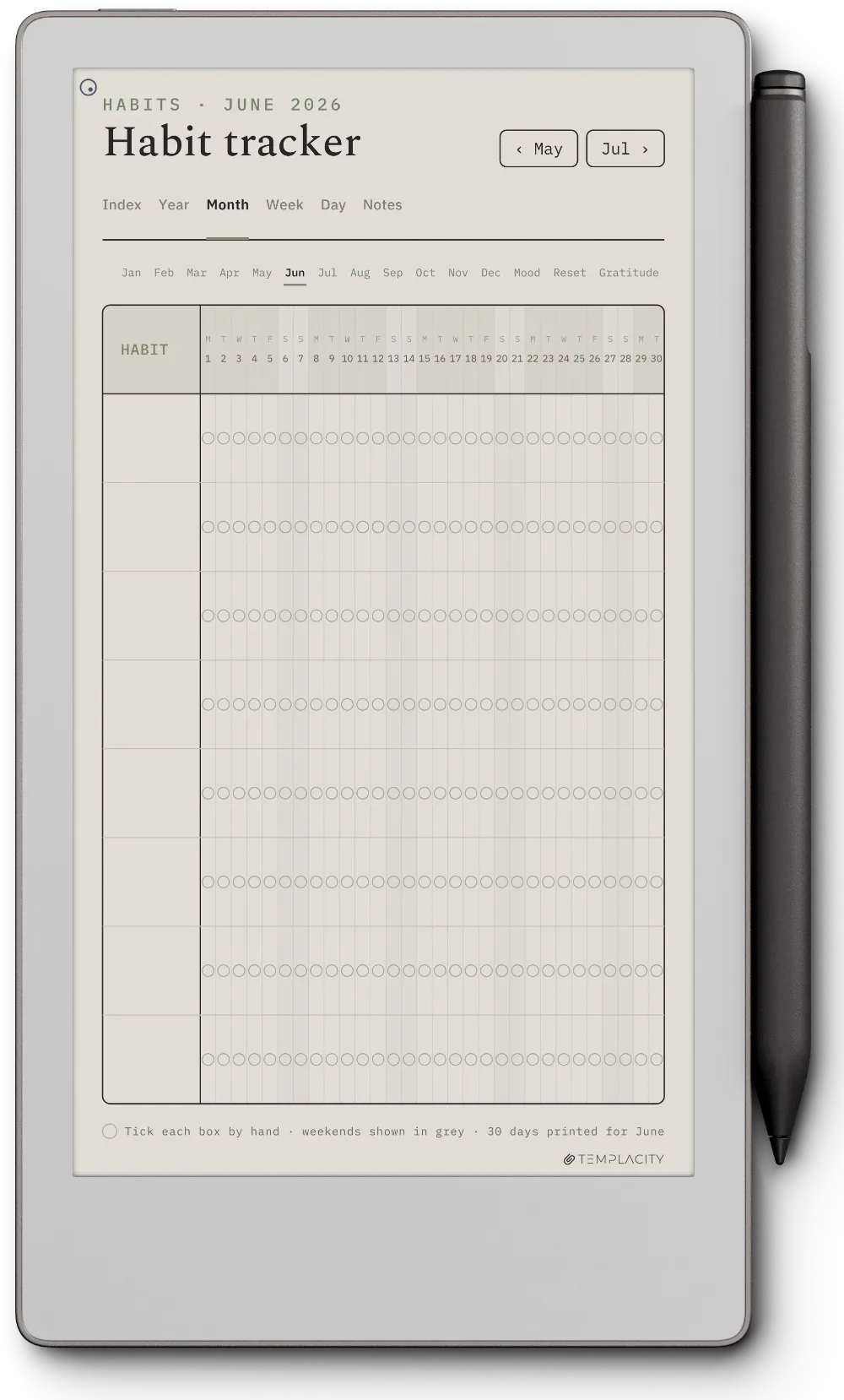 The Planner · Wellness reMarkable Paper Pro Move page 5
