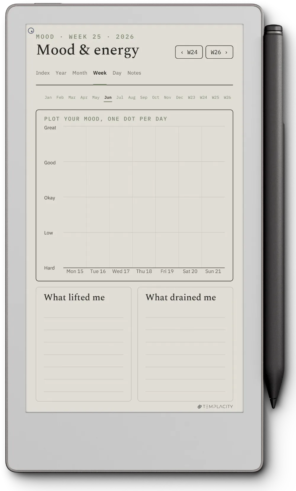 The Planner · Wellness reMarkable Paper Pro Move page 2