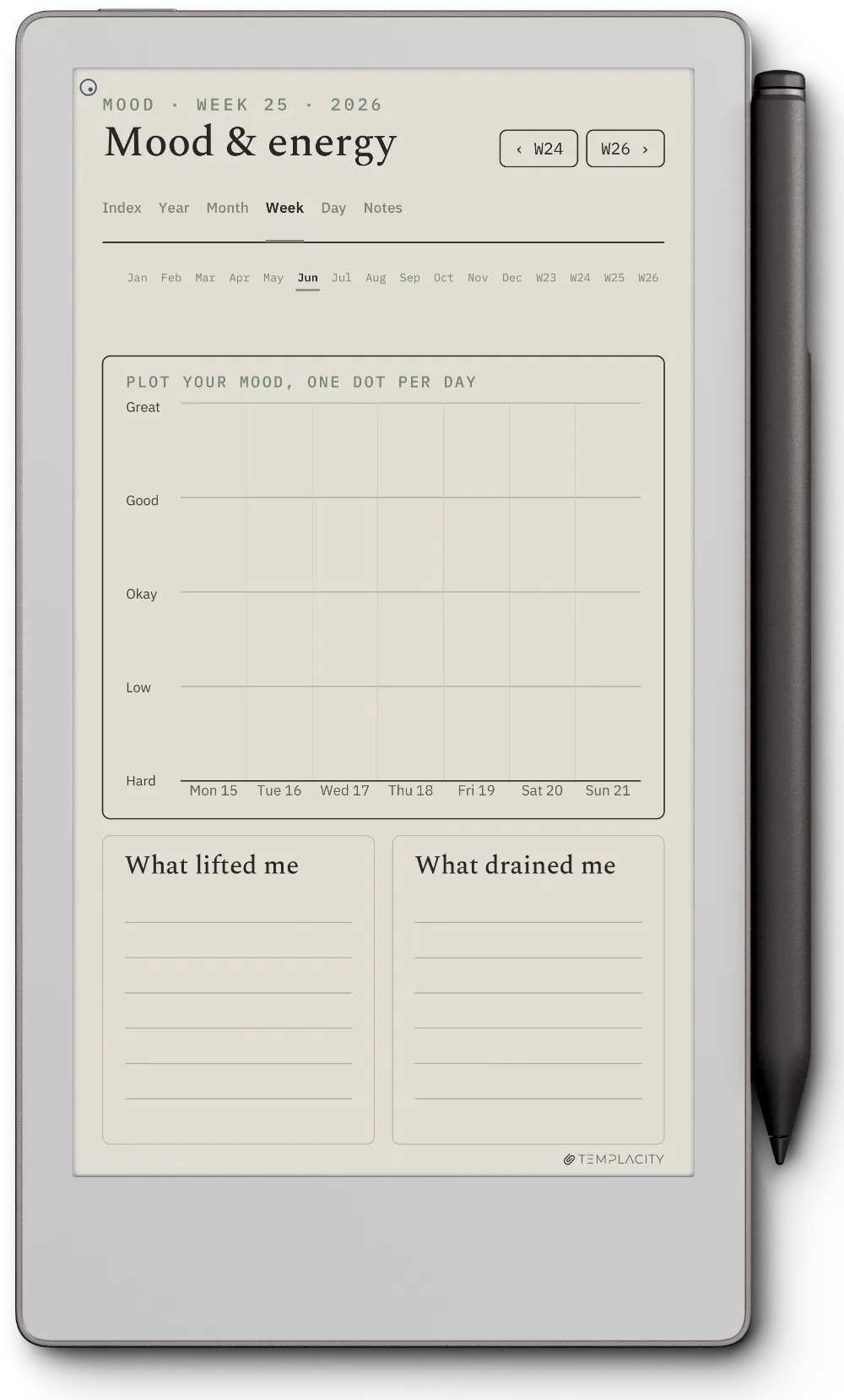 The Planner · Wellness reMarkable Paper Pro Move page 2