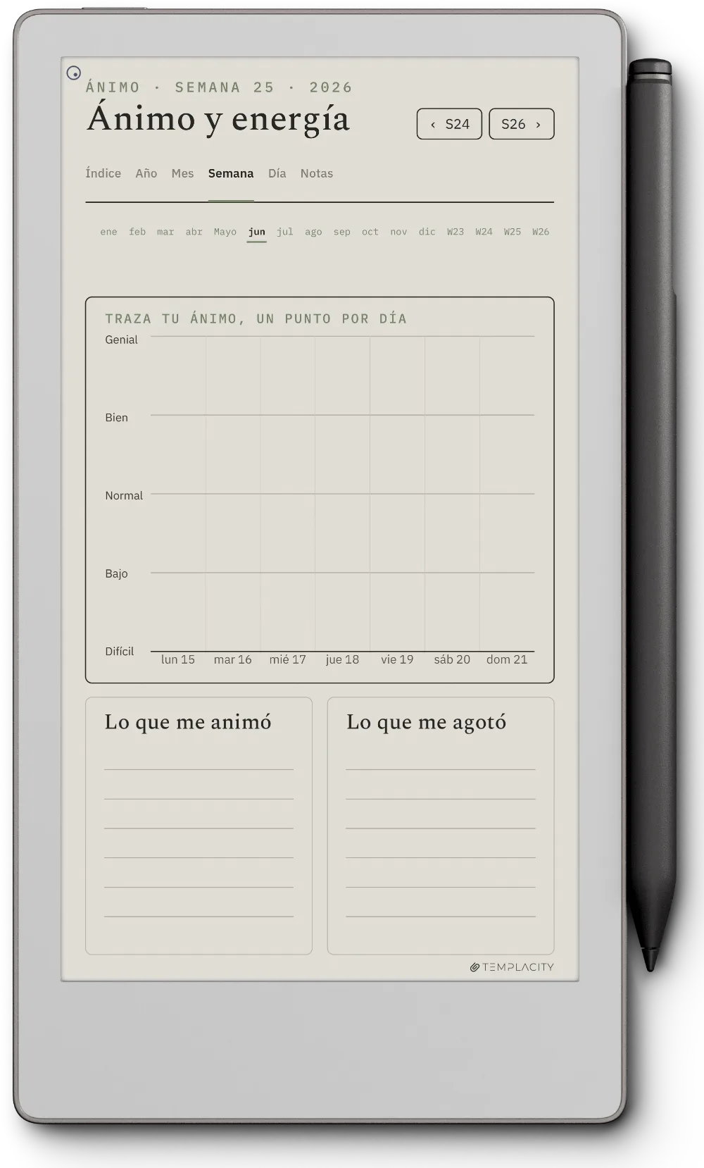The Planner · Bienestar reMarkable Paper Pro Move página 2