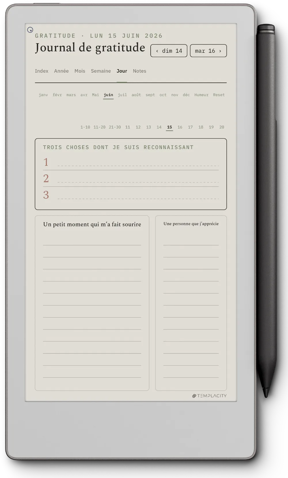 The Planner · Bien-être reMarkable Paper Pro Move page 4